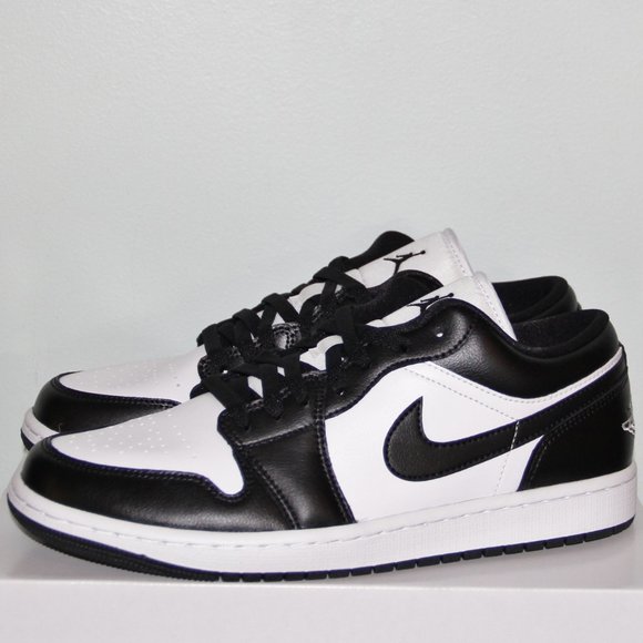 Nike Air Jordan 1 Low Panda Shoes Women 10 White Black - Picture 2 of 6